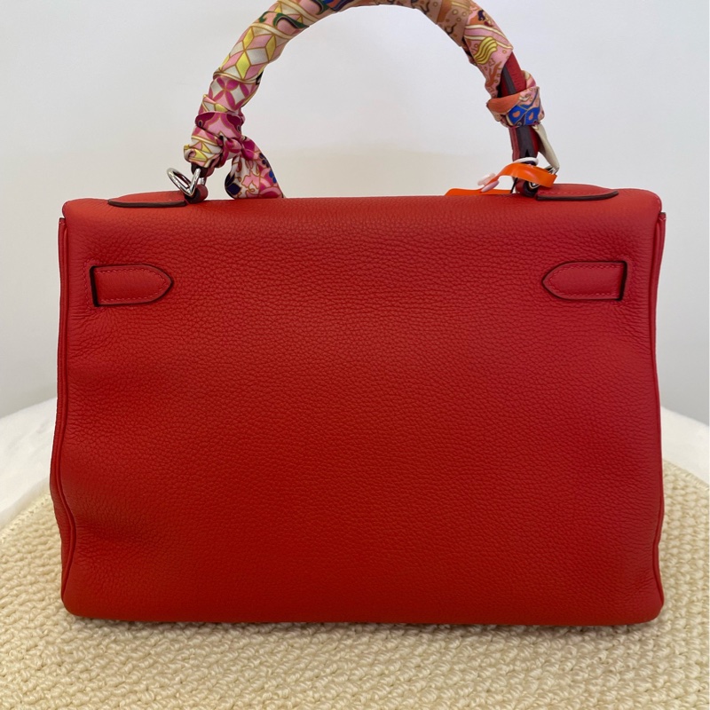Hermes 紅色 kelly32愛馬仕 尺寸:T刻 32*23*10.5-1