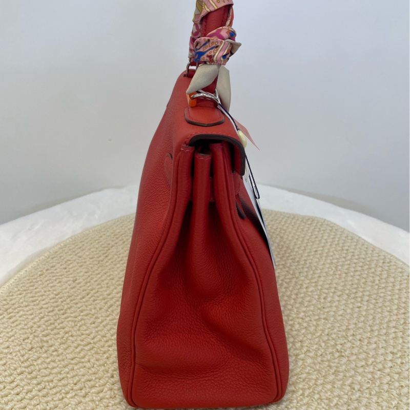 Hermes 紅色 kelly32愛馬仕 尺寸:T刻 32*23*10.5-2