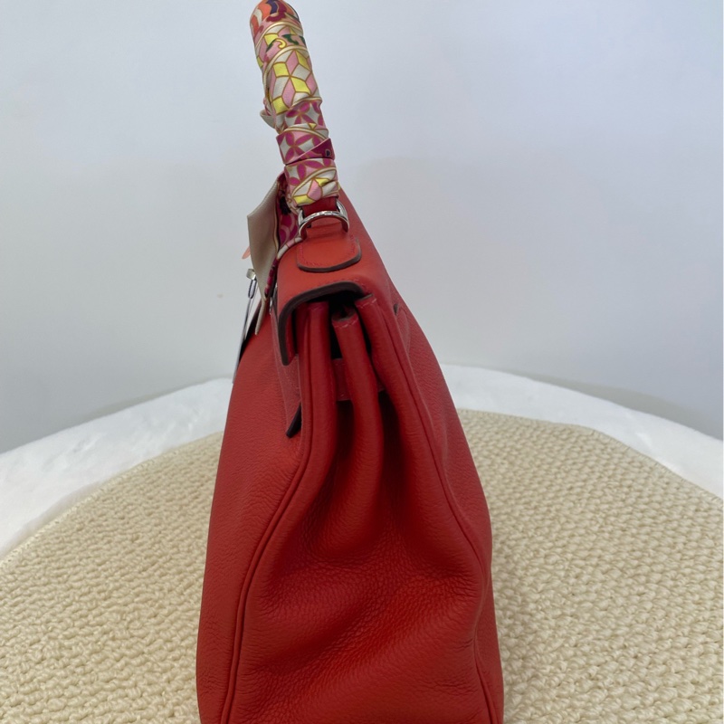Hermes 紅色 kelly32愛馬仕 尺寸:T刻 32*23*10.5-3
