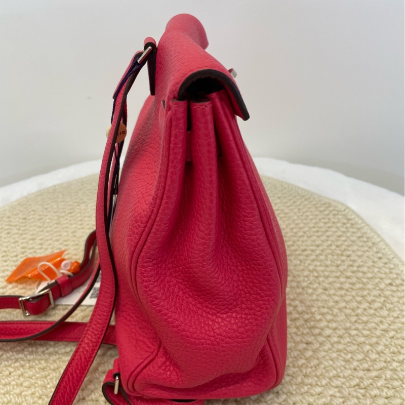 愛馬仕Hermes 玫紅色雙肩包-3