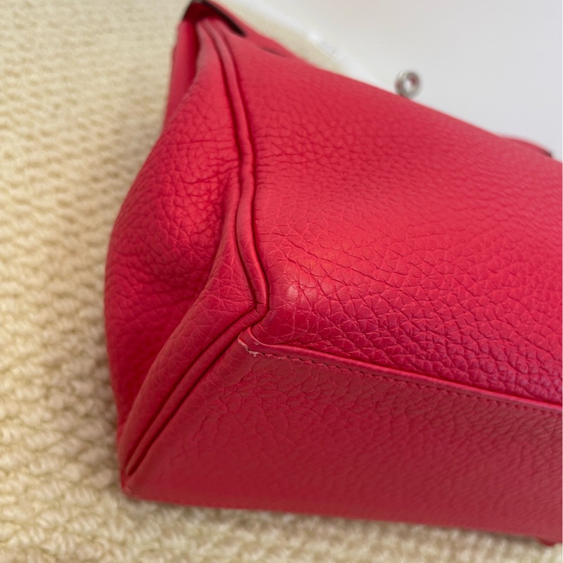 愛馬仕Hermes 玫紅色雙肩包-5