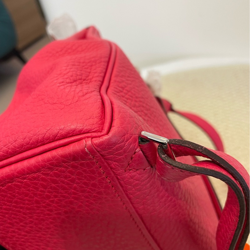 愛馬仕Hermes 玫紅色雙肩包-6