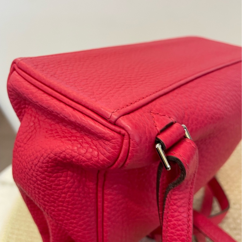 愛馬仕Hermes 玫紅色雙肩包-8