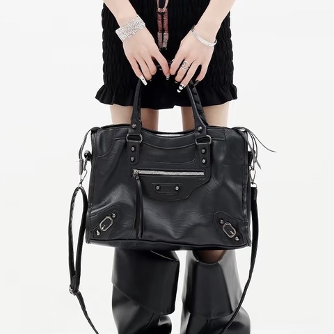 BALENCIAGA巴黎世家Papier系列大號黑色機車托特包🛵🛵