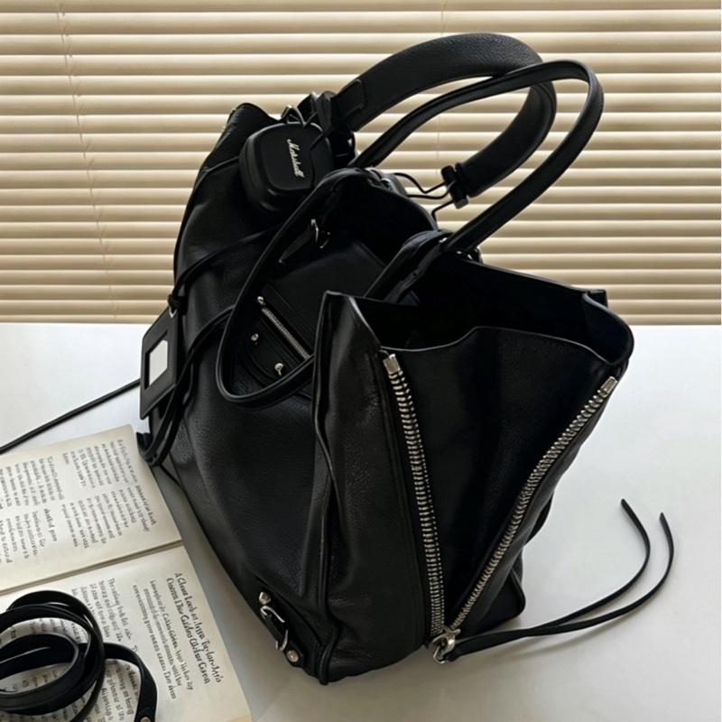 BALENCIAGA巴黎世家Papier系列大號黑色機車托特包🛵🛵-8