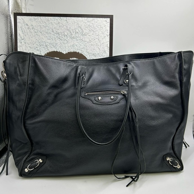 BALENCIAGA巴黎世家Papier系列大號黑色機車托特包🛵🛵-10