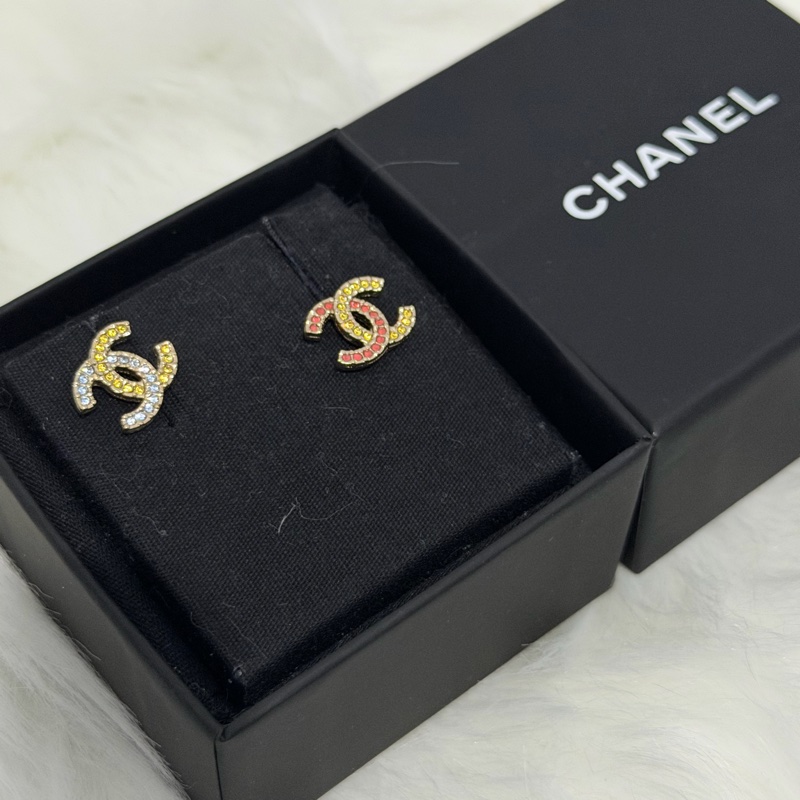 Chanel鴛鴦耳環-2