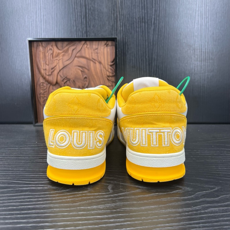 Louis Vuitton路易威登 trainer 白黃魔術貼 43.5碼-2