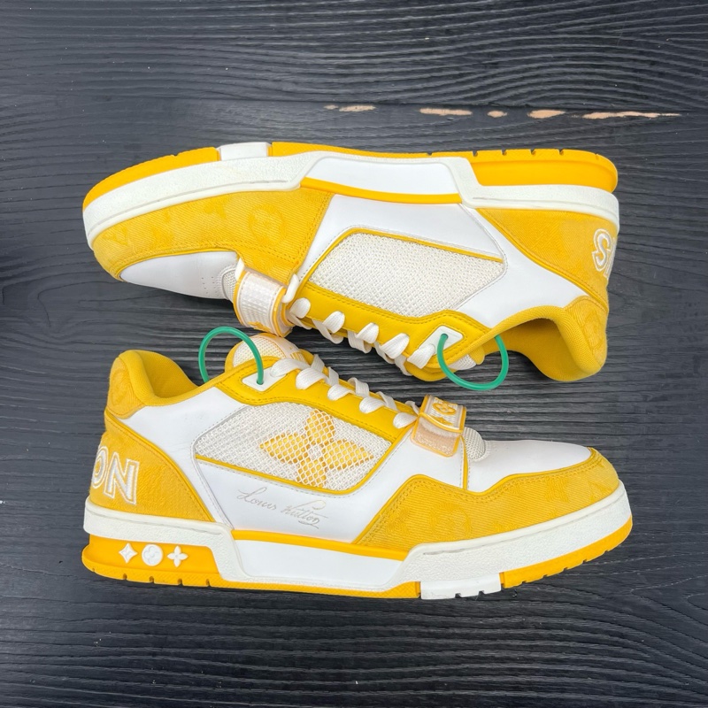 Louis Vuitton路易威登 trainer 白黃魔術貼 43.5碼-6