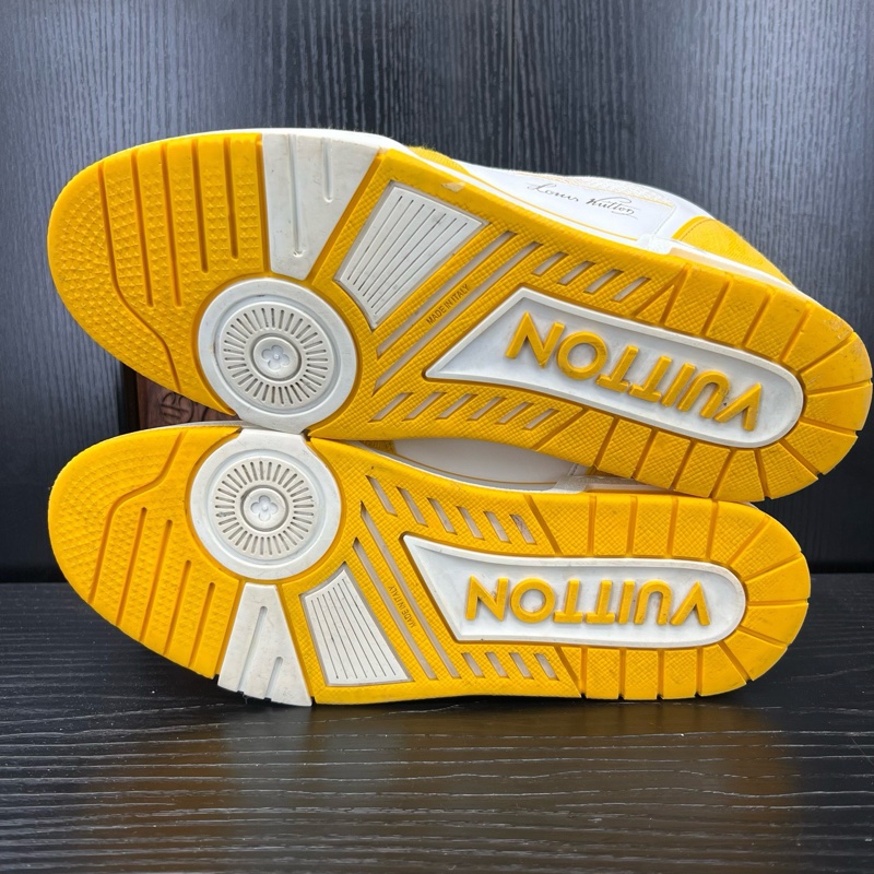 Louis Vuitton路易威登 trainer 白黃魔術貼 43.5碼-8