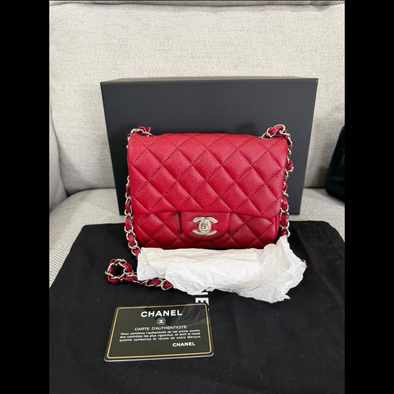 香奈兒經典cf17荔枝牛皮-0