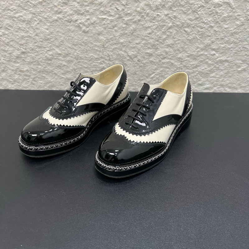 98新CHANEL香奈兒漆皮材質 黑色經典雙C標誌35.5碼-5