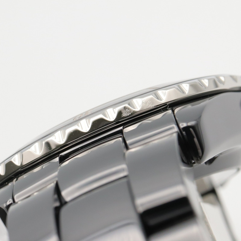 香奈兒 Mademoiselle J12 La Pausa 陶瓷男士腕錶，黑色，型號 H7609-11