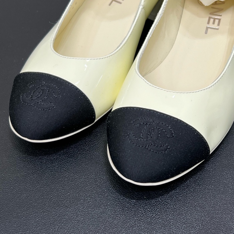 Chanel香奈兒neige23 白色毛毛瑪麗珍鞋 36C-6