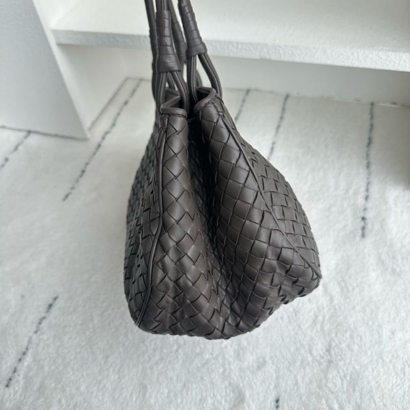 BV葆蝶家編織灰色菜籃子手提包 尺寸約29×17×18cm-2