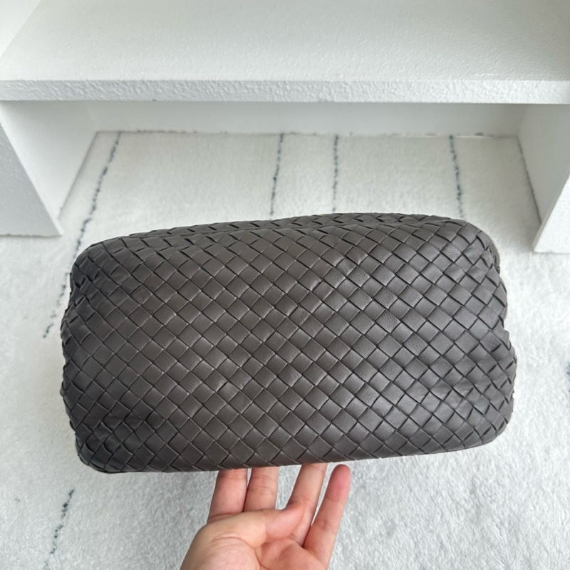 BV葆蝶家編織灰色菜籃子手提包 尺寸約29×17×18cm-4