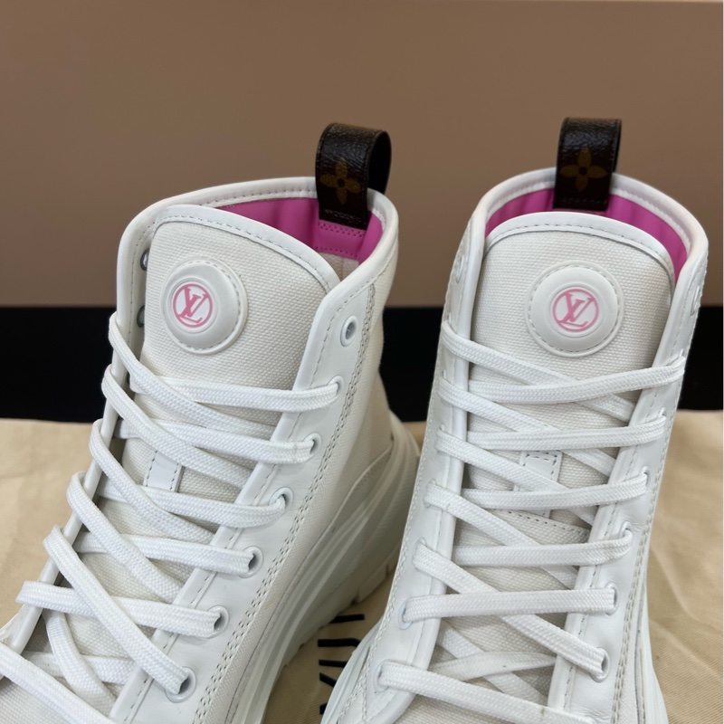 98新LV路易威登白粉松糕鞋高幫鞋 37.5 碼-7