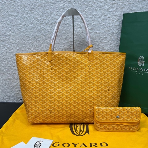 閒置新未使用 Goyard戈雅黃色大號托特 Y字老花子母包