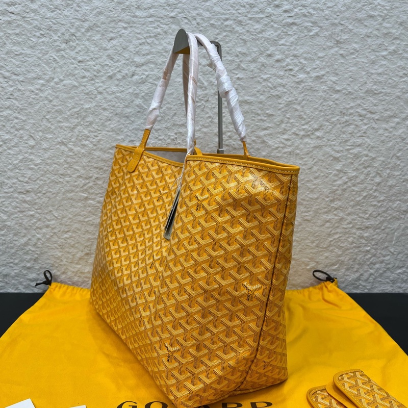 閒置新未使用 Goyard戈雅黃色大號托特 Y字老花子母包-4
