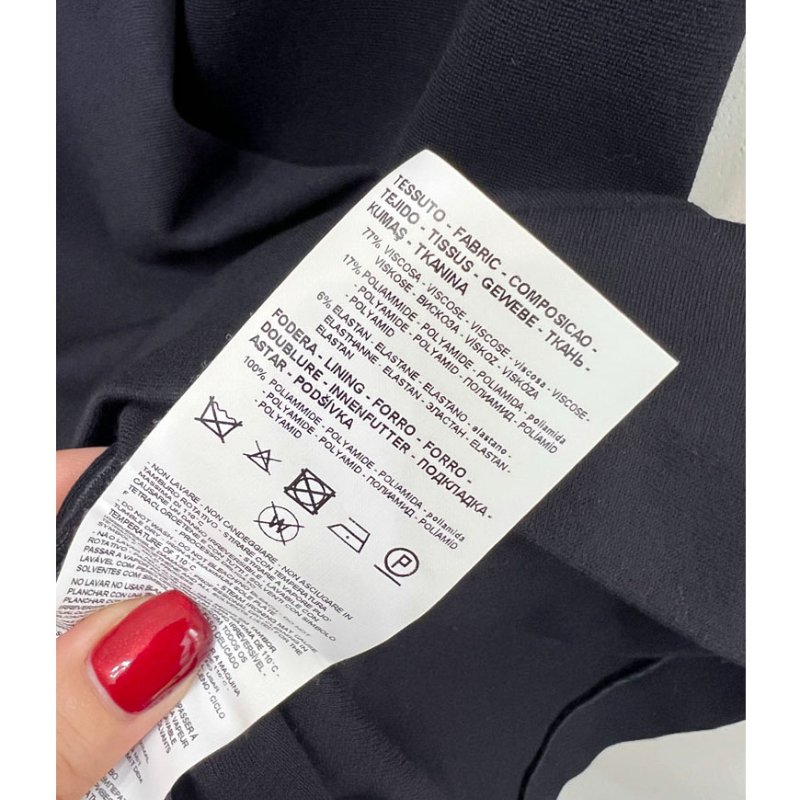 未用 / EMPORIO ARMANI 深藍抓皺洋裝 M-9