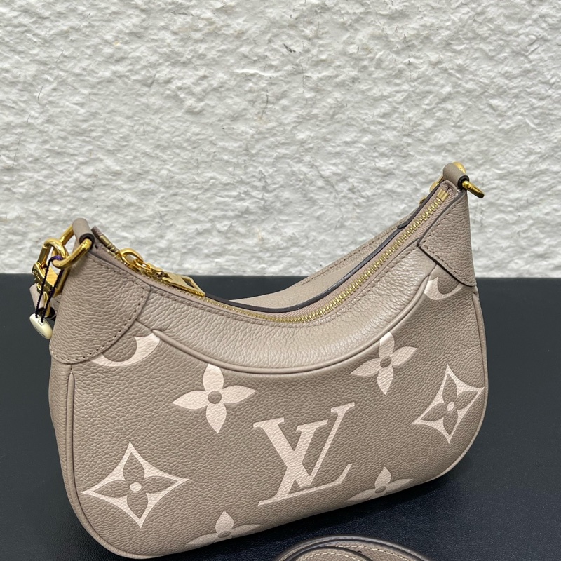 99新芯片款LV路易威登 Boulogne老花大象灰牛角包-5