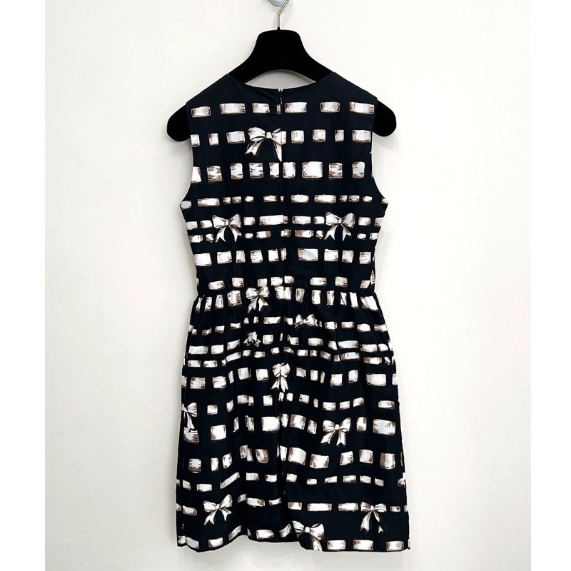 RED VALENTINO 黑色珠寶蝴蝶結小洋裝 M-4