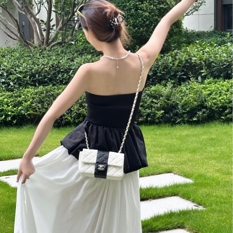 chanel/香奈兒  限定熊貓拼色CF大mini 尺寸20*12*6 晶片款-3