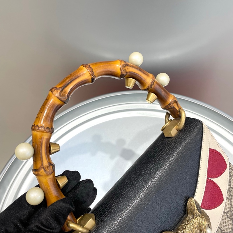 Gucci古驰 竹节狐狸头手提包-2