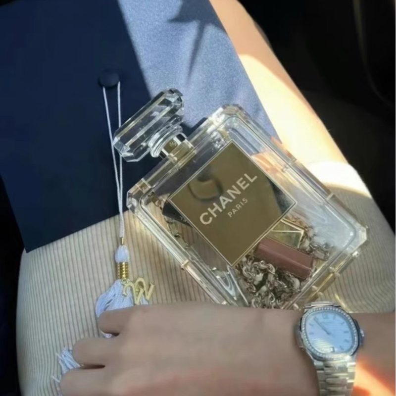 Chanel香奈儿 透明亚克力香水瓶包-7