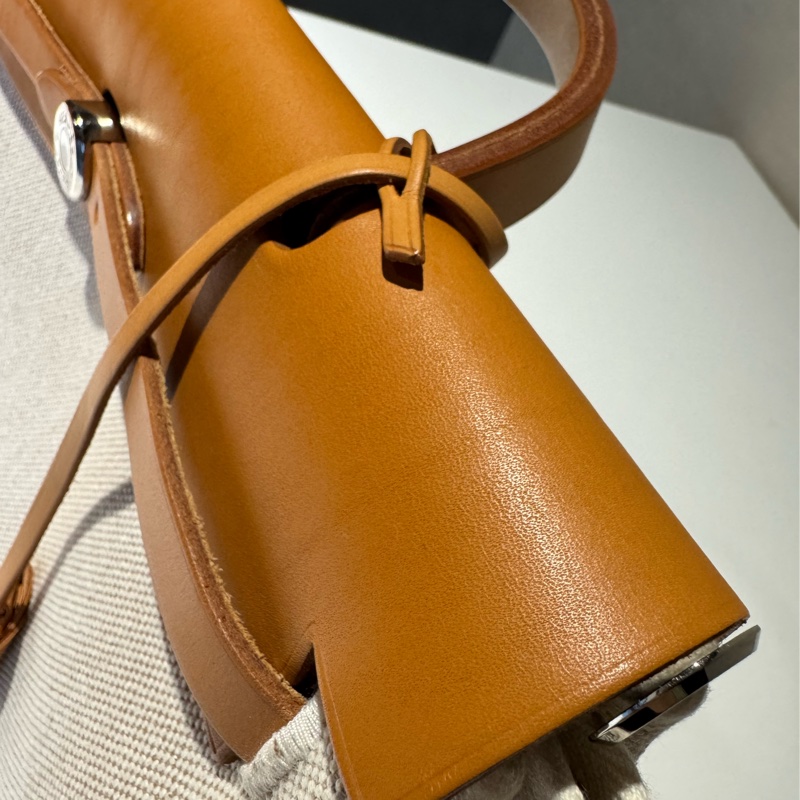 Hermes Herbag 31 銀釦棕色皮革 (附黑白替換袋）-6