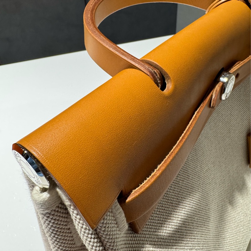 Hermes Herbag 31 銀釦棕色皮革 (附黑白替換袋）-7