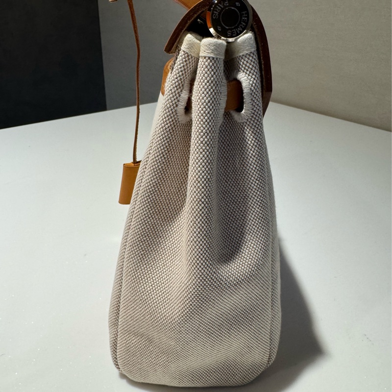 Hermes Herbag 31 銀釦棕色皮革 (附黑白替換袋）-10