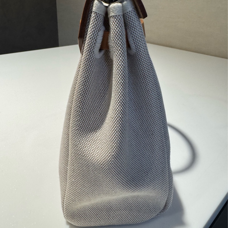 Hermes Herbag 31 銀釦棕色皮革 (附黑白替換袋）-11