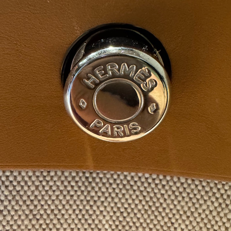 Hermes Herbag 31 銀釦棕色皮革 (附黑白替換袋）-16