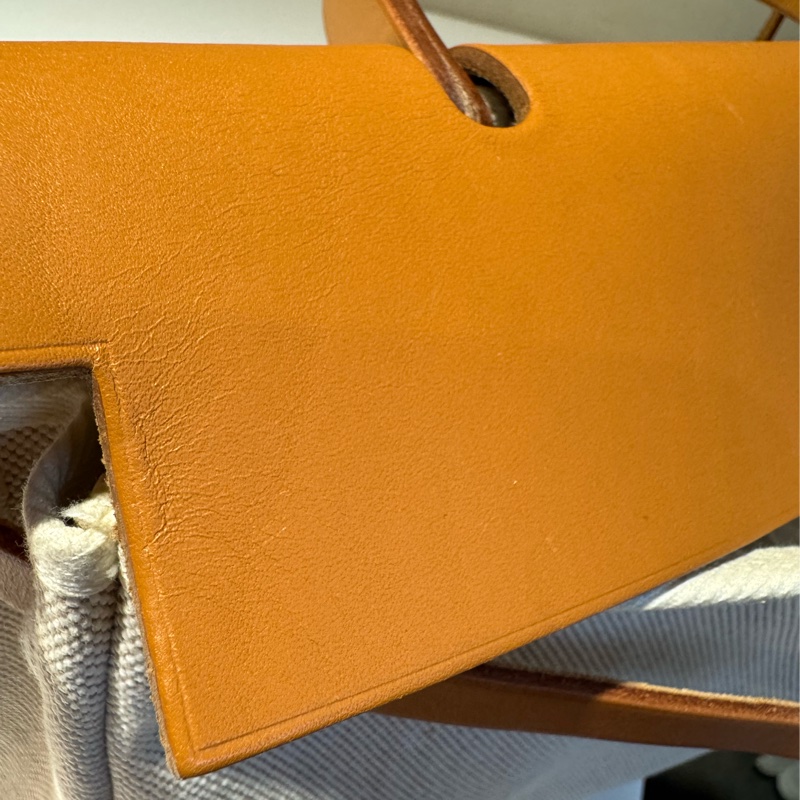 Hermes Herbag 31 銀釦棕色皮革 (附黑白替換袋）-19