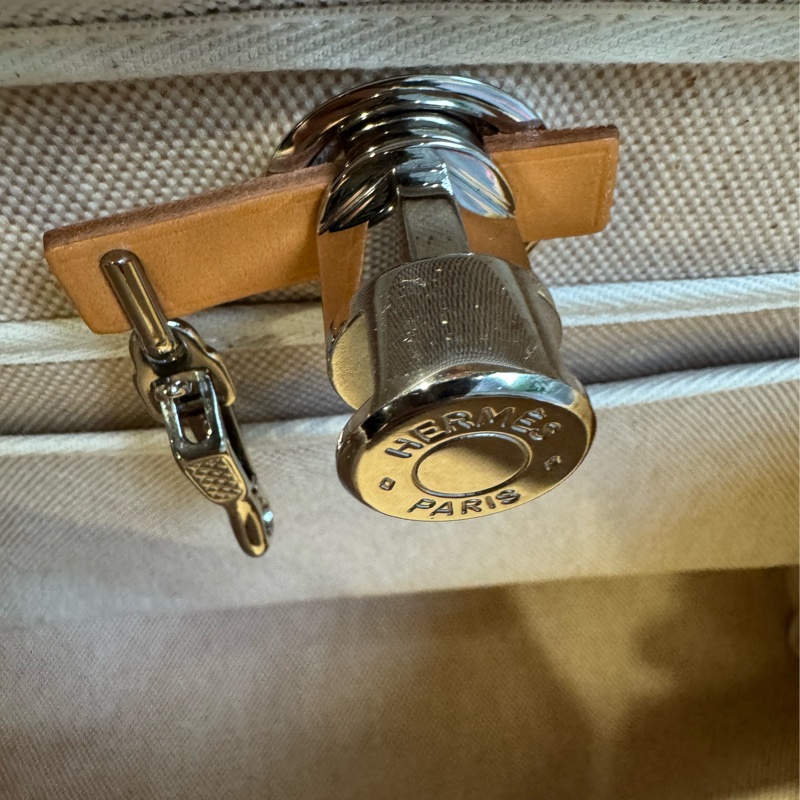 Hermes Herbag 31 銀釦棕色皮革 (附黑白替換袋）-21