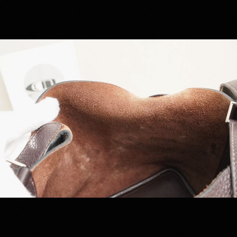 Hermes菜籃子Picotin 18  烏木色 銀扣 Z刻 有鎖鑰匙-11