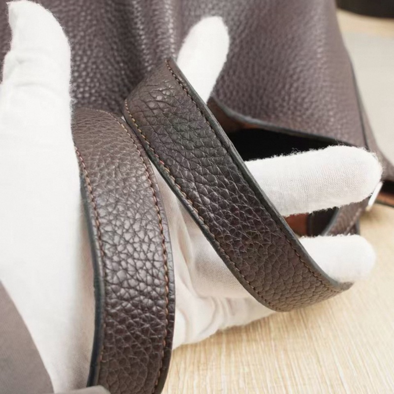 Hermes菜籃子Picotin 18  烏木色 銀扣 Z刻 有鎖鑰匙-12