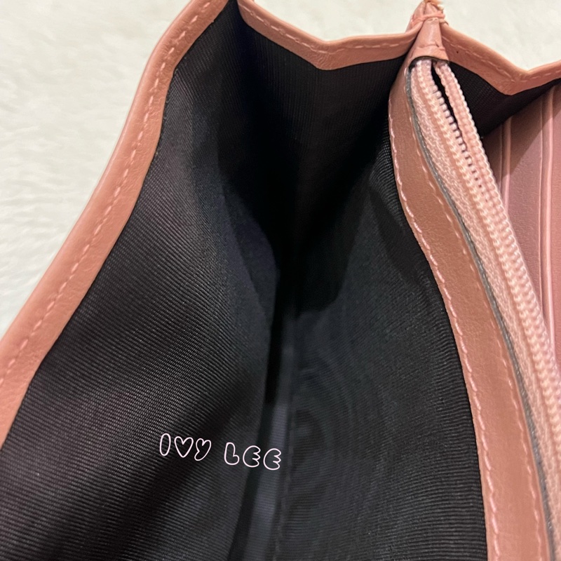 Gucci 449396 經典小雙G LOGO皮革壓紋 長夾 粉 掀蓋扣式 長夾 正品 二手精品-10