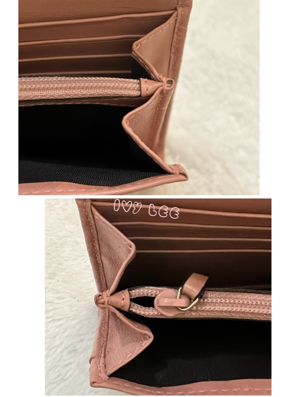 Gucci 449396 經典小雙G LOGO皮革壓紋 長夾 粉 掀蓋扣式 長夾 正品 二手精品-19