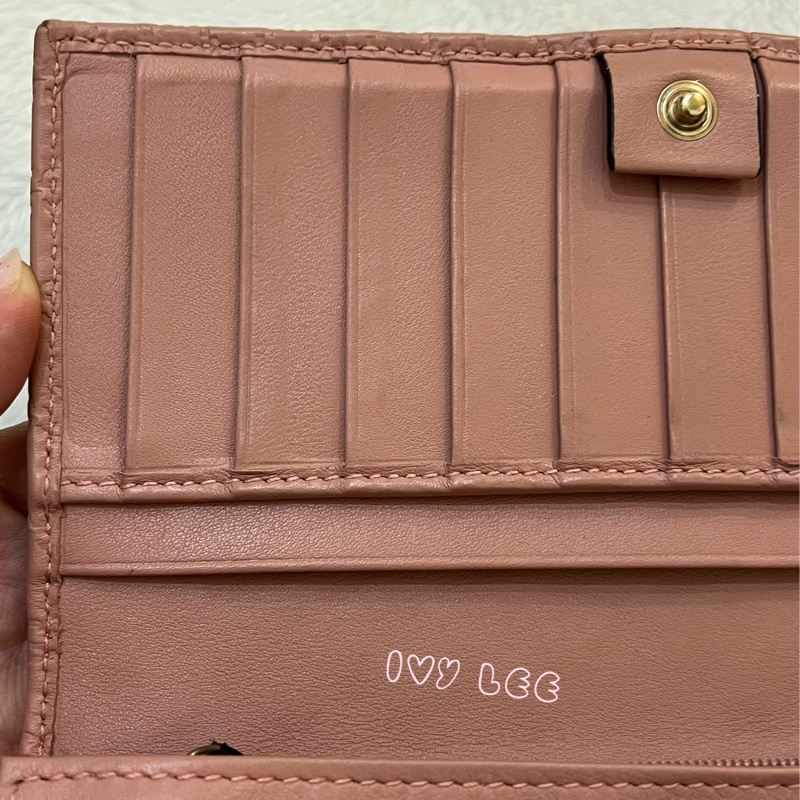 Gucci 449396 經典小雙G LOGO皮革壓紋 長夾 粉 掀蓋扣式 長夾 正品 二手精品-20