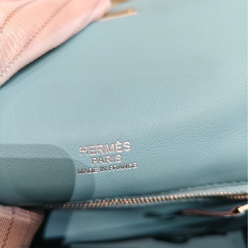 🌈Hermes🩵Mini Berline🩵馬卡龍藍銀扣🌈99新🌟Swift皮🌟stamp T🌟miniberline🩵Berline🌟愛馬仕-3