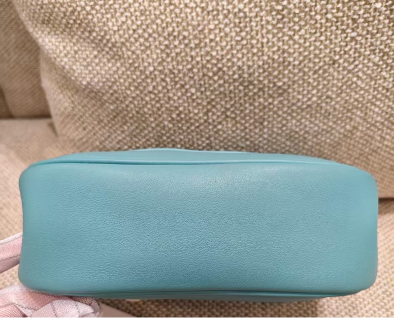 🌈Hermes🩵Mini Berline🩵馬卡龍藍銀扣🌈99新🌟Swift皮🌟stamp T🌟miniberline🩵Berline🌟愛馬仕-7