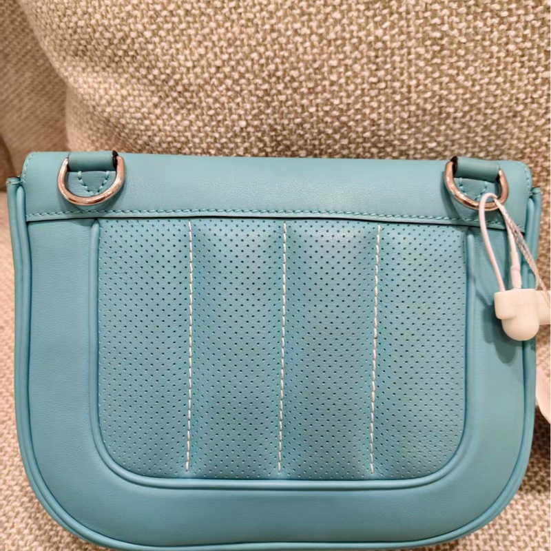 🌈Hermes🩵Mini Berline🩵馬卡龍藍銀扣🌈99新🌟Swift皮🌟stamp T🌟miniberline🩵Berline🌟愛馬仕-8