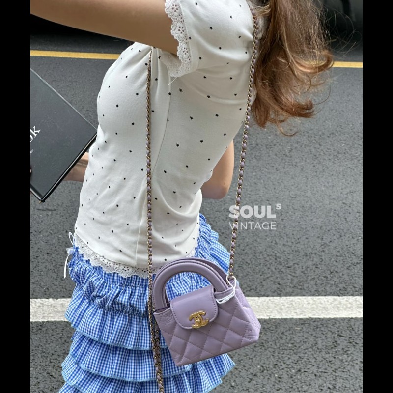 Chanel 香奈兒 24P 迷你 星黛露紫 香芋紫 mini Kelly 手提包 肩背包 斜背包-1
