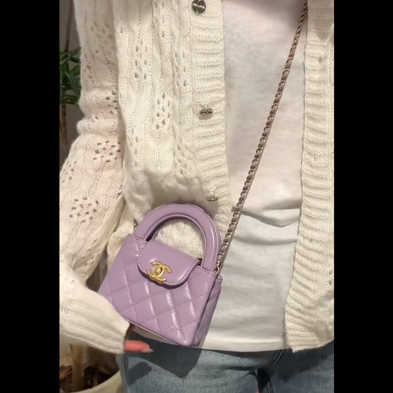 Chanel 香奈兒 24P 迷你 星黛露紫 香芋紫 mini Kelly 手提包 肩背包 斜背包-3