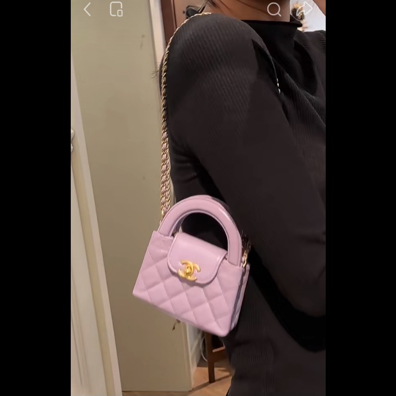 Chanel 香奈兒 24P 迷你 星黛露紫 香芋紫 mini Kelly 手提包 肩背包 斜背包-5