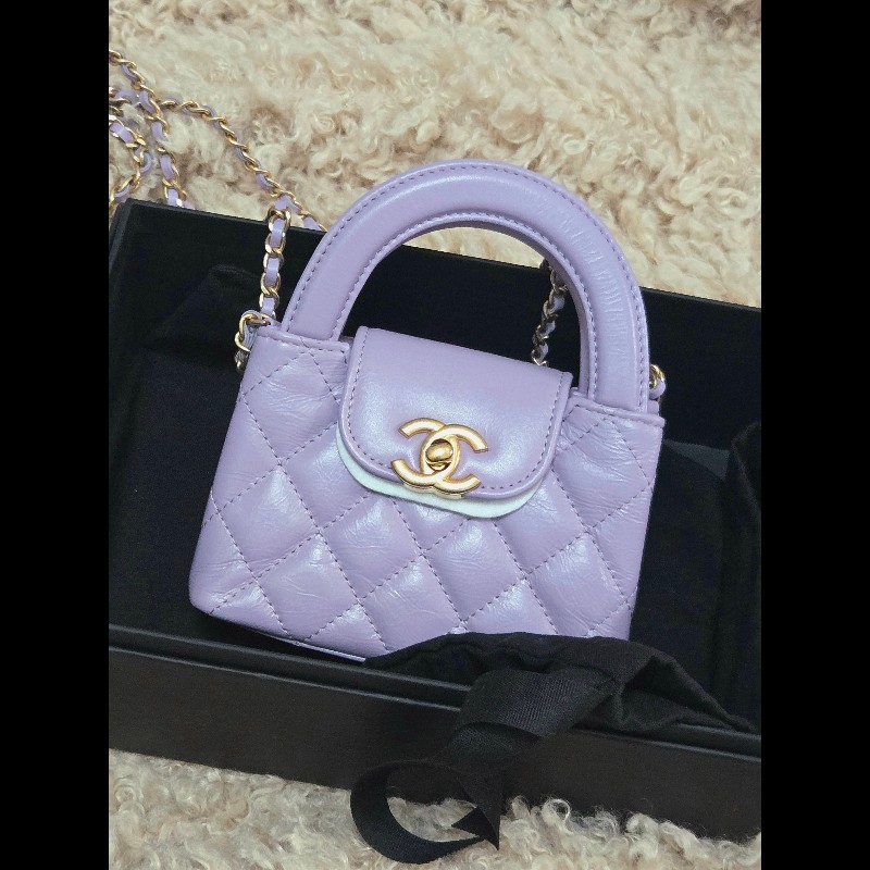Chanel 香奈兒 24P 迷你 星黛露紫 香芋紫 mini Kelly 手提包 肩背包 斜背包-8