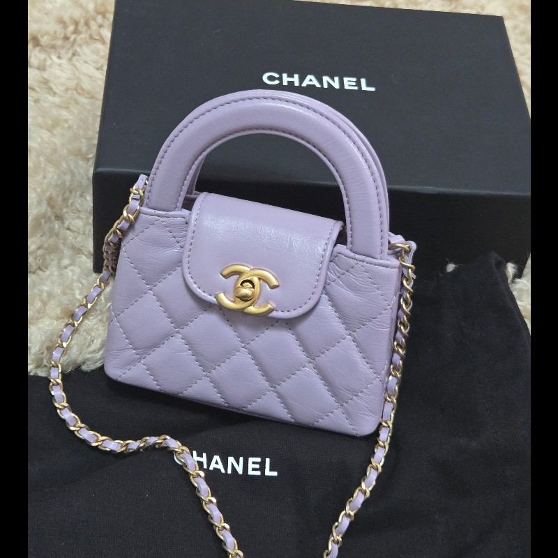Chanel 香奈兒 24P 迷你 星黛露紫 香芋紫 mini Kelly 手提包 肩背包 斜背包-9