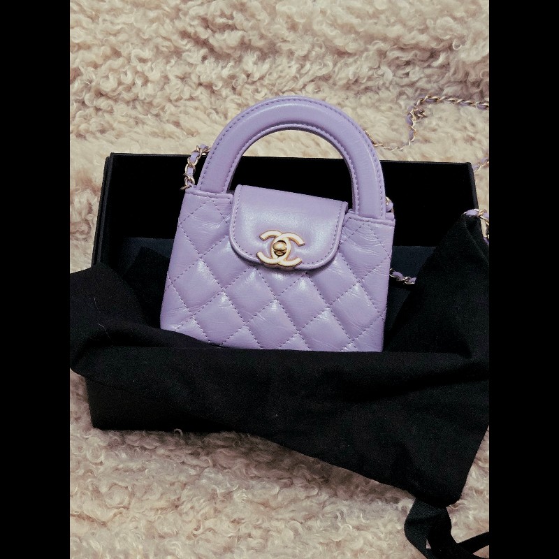 Chanel 香奈兒 24P 迷你 星黛露紫 香芋紫 mini Kelly 手提包 肩背包 斜背包-10